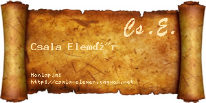 Csala Elemér névjegykártya