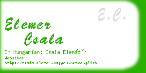 elemer csala business card